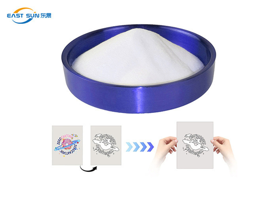 Хорошая цена 80-200 микрон 1 кг белого DTF тонкого PU клея порошок 20 кг порошок для горячего прессования онлайн